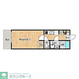(仮称)ジーメゾン大宮フォルティス 1Kの間取図画像