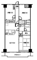 ベリエ本郷 3LDKの間取図画像