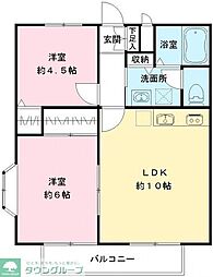 サンクレストC 2LDKの間取図画像