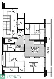 ビレッジハウス上尾向原4号棟 3DKの間取図画像