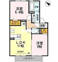 リュミエル　A棟 102 ｜ 福岡県久留米市北野町大城552-3（賃貸アパート2LDK・1階・53.48㎡） その2