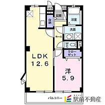 ベル大島 202 ｜ 福岡県久留米市山川野口町16-50（賃貸アパート1LDK・2階・43.82㎡） その2