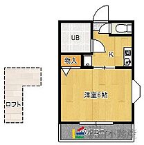 シャトレ津福本町 201 ｜ 福岡県久留米市津福本町946-7（賃貸アパート1K・2階・19.40㎡） その2