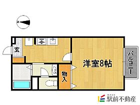 アゼリアコート 205 ｜ 福岡県久留米市野中町352-1（賃貸アパート1K・2階・26.71㎡） その2