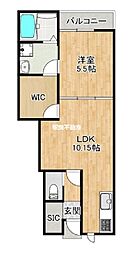 L-bloom東櫛原 1LDKの間取図画像