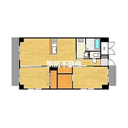 レジェンド・ソーラー宮ノ陣 2LDKの間取図画像