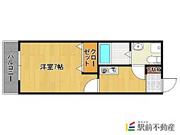 アクティブ梅満 1Kの間取図画像