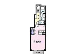 フォレストヒルズ2号館 ワンルームの間取図画像