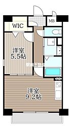 グランドシャトー花畑T・S 1LDKの間取図画像