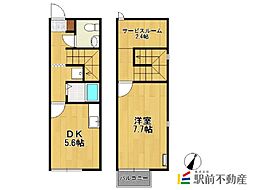 エスポワール・ド・弥生が丘 1DKの間取図画像