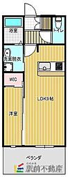 タワーサイドマンション 1LDKの間取図画像