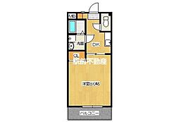 セカンドキャビン 1DKの間取図画像