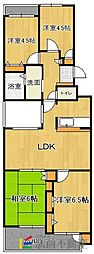 ガーデンヒルズ櫛原 4LDKの間取図画像