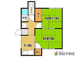 第一藤荘 2Kの間取図画像