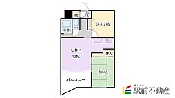 アルテハイム宮ノ陣 2LDKの間取図画像