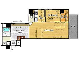 ROOM-SOAR御所西 1SLDKの間取図画像