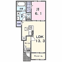 グラン・ボヌール　Ｂ 105 ｜ 徳島県板野郡藍住町東中富字東傍示12-1(詳細未定)（賃貸アパート1LDK・1階・50.05㎡） その2