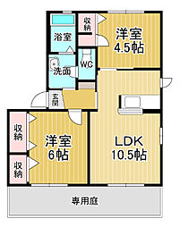 メゾン竹島1 2LDKの間取図画像