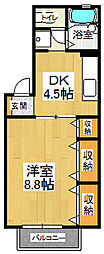 プレスティージュ212 1DKの間取図画像