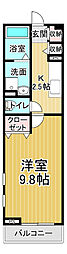 グレイス・ティ 1Kの間取図画像