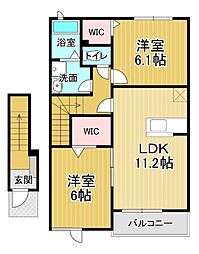 グレイスコート2 2LDKの間取図画像