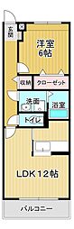 パークアヴェニュー 1LDKの間取図画像
