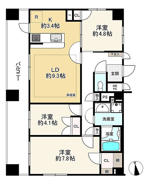 間取りを拡大表示