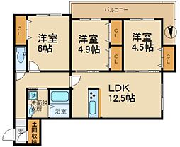 シャーメゾン榎 3LDKの間取図画像