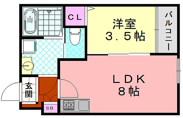 H-maison加美正覚寺 204｜大阪府大阪市平野区加美正覚寺1丁目(賃貸アパート1LDK・2階・27.37㎡)の写真 その2