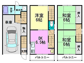 加美正覚寺1丁目戸建  ｜ 大阪府大阪市平野区加美正覚寺1丁目16-7（賃貸一戸建2LDK・1階・74.38㎡） その2