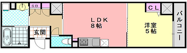 フォレストインサイド鳳 401｜大阪府堺市西区鳳南町5丁(賃貸マンション1LDK・4階・34.61㎡)の写真 その2