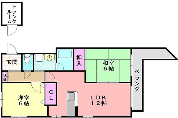 パラシオG 602｜大阪府大阪市平野区平野北2丁目(賃貸マンション2LDK・1階・57.34㎡)の写真 その2