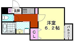 H-maison平野本町 1Kの間取図画像