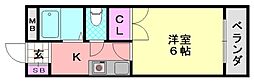 グランドール喜連 1Kの間取図画像