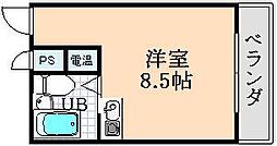 カサパラシオ ワンルームの間取図画像