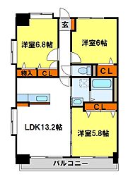 ブランコート筑紫野 6階/605