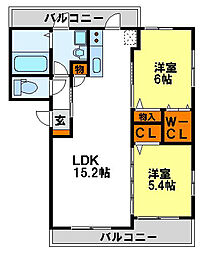 間取図画像 2LDK