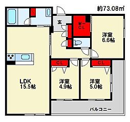 間取図画像 3LDK