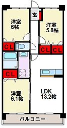 ドエル筑紫野 2階