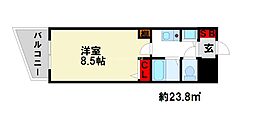 パークコート太宰府 1Kの間取図画像