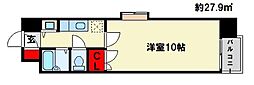 ピュア春日公園 1Kの間取図画像