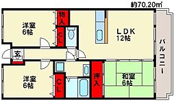 シーナ21大野城 3LDKの間取図画像
