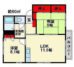 アイリス第2大野城 2階/203