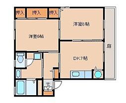 ボーン・ハピネスA 2DKの間取図画像