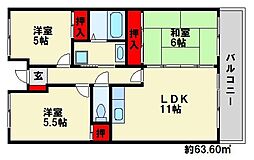 ハイクオリティ2 3LDKの間取図画像