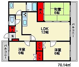 パサージュ若草 2階/A205