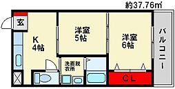 サニープレイス 2Kの間取図画像
