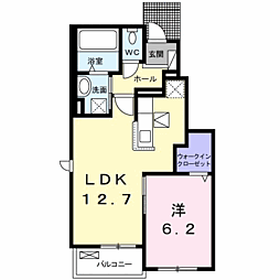 サンヴェール蔵波12 1LDKの間取図画像