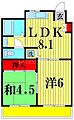 キャッスル北松戸2階6.9万円