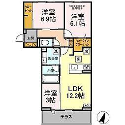 間取図画像 3LDK